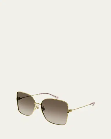 Gucci Gradient GG Metal & Acetate Butterfly Sunglasses | Thumbnail 2 Gucci Gradient GG Metal & Acetate Butterfly Sunglasses | Thumbnail 2
