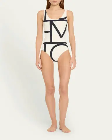 Toteme Monogram One-Piece Swimsuit | Thumbnail 2 Toteme Monogram One-Piece Swimsuit | Thumbnail 2