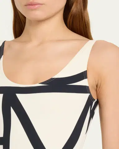 Toteme Monogram One-Piece Swimsuit | Thumbnail 4 Toteme Monogram One-Piece Swimsuit | Thumbnail 4