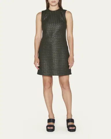 Bottega Veneta Leather Intrecciato Weave Mini Dress | Thumbnail 2 Bottega Veneta Leather Intrecciato Weave Mini Dress | Thumbnail 2