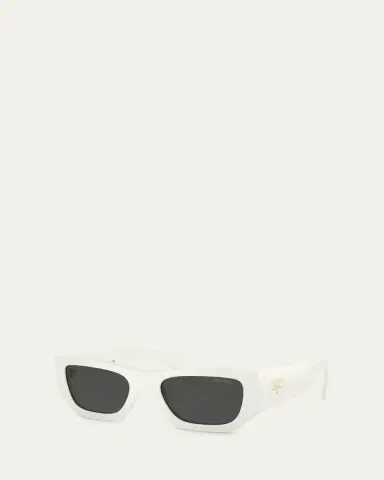 Prada Bold Acetate & Plastic Rectangle Sunglasses | Thumbnail 2 Prada Bold Acetate & Plastic Rectangle Sunglasses | Thumbnail 2
