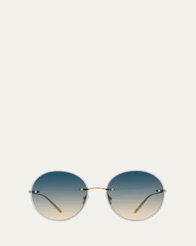 BARTON PERREIRA Rigby Golden Titanium & Acetate Round Sunglasses | Thumbnail 3 BARTON PERREIRA Rigby Golden Titanium & Acetate Round Sunglasses | Thumbnail 3