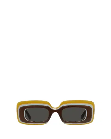Loewe Multicolor Curved Logo Acetate Rectangle Sunglasses | Thumbnail 1 Loewe Multicolor Curved Logo Acetate Rectangle Sunglasses | Thumbnail 1