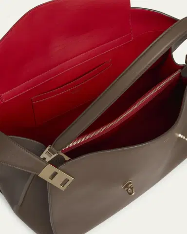 Ferragamo Large Hug Soft Bicolor Shoulder Bag | Thumbnail 4 Ferragamo Large Hug Soft Bicolor Shoulder Bag | Thumbnail 4