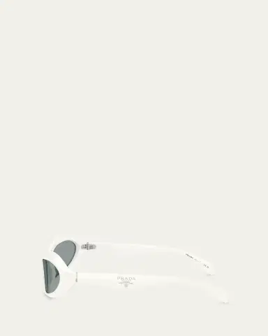 Prada Logo Acetate & Plastic Wrap Sunglasses | Thumbnail 3 Prada Logo Acetate & Plastic Wrap Sunglasses | Thumbnail 3