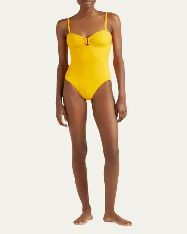 Vilebrequin Solid Sculpt Bandeau One-Piece Swimsuit | Thumbnail 4 Vilebrequin Solid Sculpt Bandeau One-Piece Swimsuit | Thumbnail 4