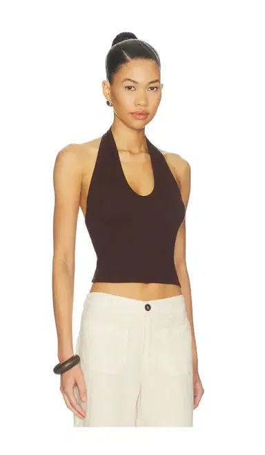 ENZA COSTA Silk Rib U Halter | Thumbnail 2 ENZA COSTA Silk Rib U Halter | Thumbnail 2