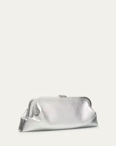 Jimmy Choo Skylar Frame Metallic Leather Clutch Bag | Thumbnail 3 Jimmy Choo Skylar Frame Metallic Leather Clutch Bag | Thumbnail 3
