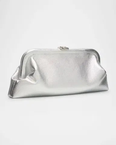 Jimmy Choo Skylar Frame Metallic Leather Clutch Bag | Thumbnail 7 Jimmy Choo Skylar Frame Metallic Leather Clutch Bag | Thumbnail 7