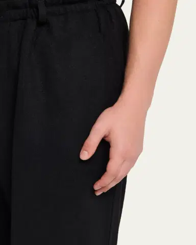 Yohji Yamamoto Men's Wool Jersey Pants | Thumbnail 5 Yohji Yamamoto Men's Wool Jersey Pants | Thumbnail 5