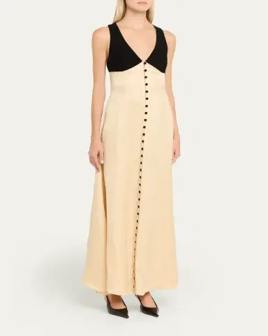 Rosie Assoulin Button-Down Linen Jacquard Maxi Dress | Thumbnail 4 Rosie Assoulin Button-Down Linen Jacquard Maxi Dress | Thumbnail 4