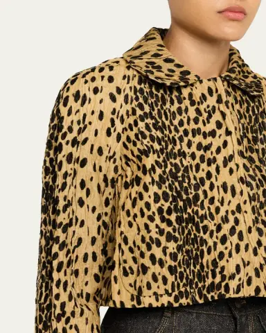 Nackiyé Pixie Cheetah-Print Velvet Crop Jacket | Thumbnail 5 Nackiyé Pixie Cheetah-Print Velvet Crop Jacket | Thumbnail 5