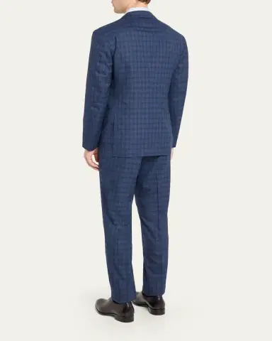 Cesare Attolini Men's Wool Windowpane Check Two-Piece Suit | Thumbnail 3 Cesare Attolini Men's Wool Windowpane Check Two-Piece Suit | Thumbnail 3