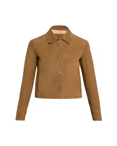 Ferragamo Nubuck Leather Boxy Jacket | Thumbnail 1 Ferragamo Nubuck Leather Boxy Jacket | Thumbnail 1