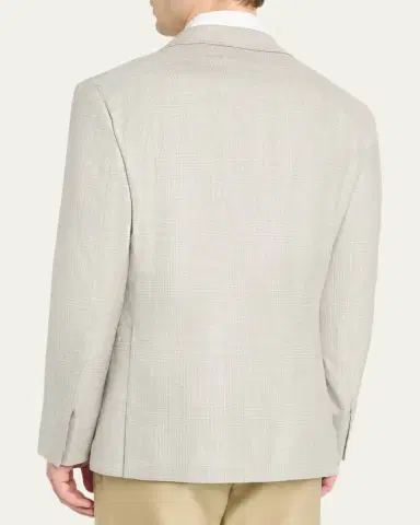Brioni Men's Wool Plume Plaid Single-Breasted Sport Coat | Thumbnail 3 Brioni Men's Wool Plume Plaid Single-Breasted Sport Coat | Thumbnail 3
