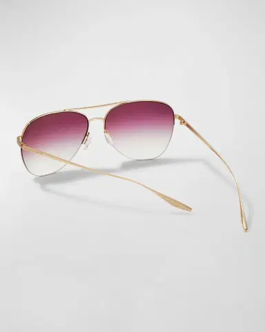 Barton Perreira Chevalier Semi-Rimless Metal Aviator Sunglasses | Thumbnail 2 Barton Perreira Chevalier Semi-Rimless Metal Aviator Sunglasses | Thumbnail 2