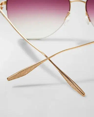 Barton Perreira Chevalier Semi-Rimless Metal Aviator Sunglasses | Thumbnail 5 Barton Perreira Chevalier Semi-Rimless Metal Aviator Sunglasses | Thumbnail 5