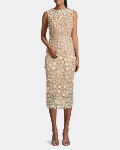 Mac Duggal Floral Beaded Sheath Dress | Thumbnail 5 Mac Duggal Floral Beaded Sheath Dress | Thumbnail 5