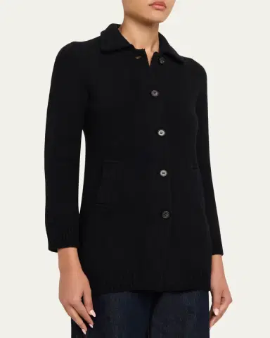 Lisa Yang Ulva Cashmere Collared Cardigan | Thumbnail 4 Lisa Yang Ulva Cashmere Collared Cardigan | Thumbnail 4