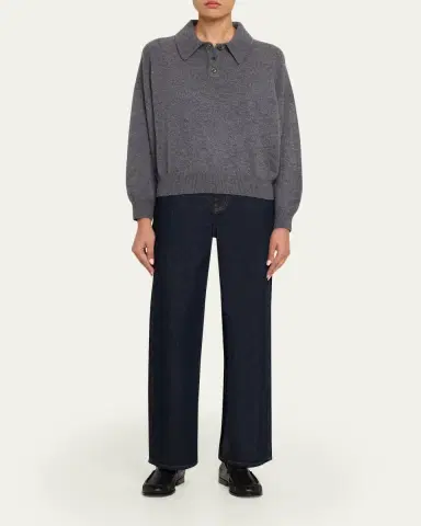 Lisa Yang Etta Cashmere Polo Sweater | Thumbnail 2 Lisa Yang Etta Cashmere Polo Sweater | Thumbnail 2