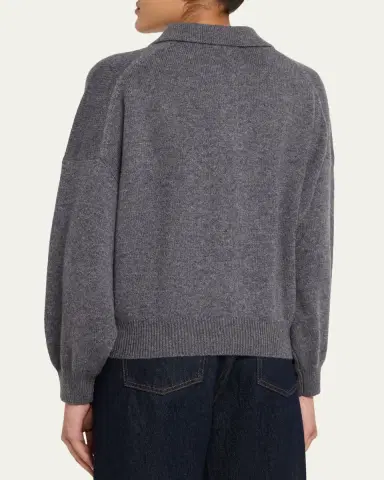 Lisa Yang Etta Cashmere Polo Sweater | Thumbnail 3 Lisa Yang Etta Cashmere Polo Sweater | Thumbnail 3