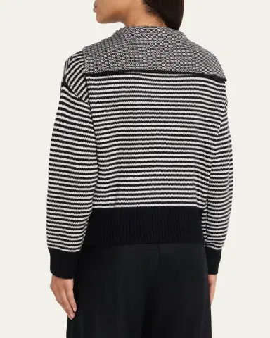 Lisa Yang Ranelle Striped Cashmere Sailor Sweater | Thumbnail 3 Lisa Yang Ranelle Striped Cashmere Sailor Sweater | Thumbnail 3