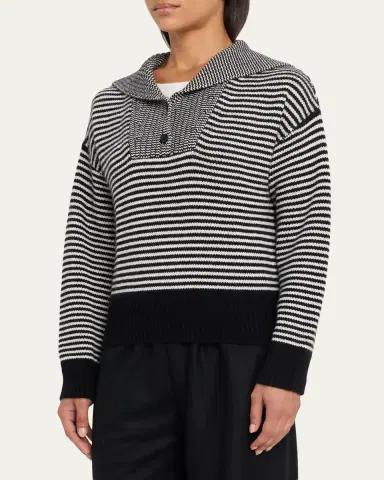 Lisa Yang Ranelle Striped Cashmere Sailor Sweater | Thumbnail 4 Lisa Yang Ranelle Striped Cashmere Sailor Sweater | Thumbnail 4