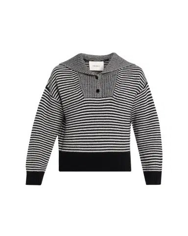 Lisa Yang Ranelle Striped Cashmere Sailor Sweater | Thumbnail 1 Lisa Yang Ranelle Striped Cashmere Sailor Sweater | Thumbnail 1