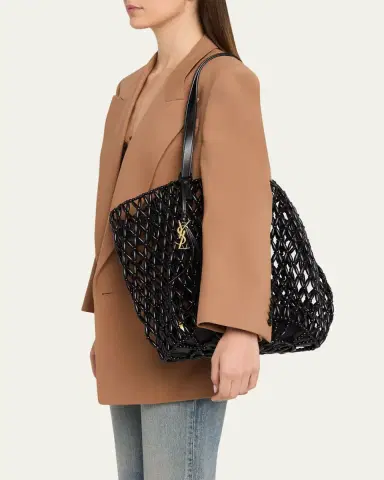 Saint Laurent Panier Medium Beaded Tote Bag | Thumbnail 2 Saint Laurent Panier Medium Beaded Tote Bag | Thumbnail 2