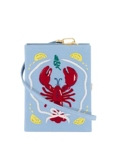 Olympia Le-Tan Lobster Book Clutch Bag with Strap | Thumbnail 1 Olympia Le-Tan Lobster Book Clutch Bag with Strap | Thumbnail 1
