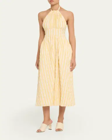 Rosie Assoulin Halter in the Name of Love Checked Seersucker Dress | Thumbnail 4 Rosie Assoulin Halter in the Name of Love Checked Seersucker Dress | Thumbnail 4