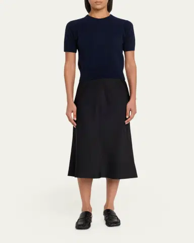 Jil Sander Wool-Cashmere Knit Short-Sleeve T-Shirt | Thumbnail 2 Jil Sander Wool-Cashmere Knit Short-Sleeve T-Shirt | Thumbnail 2