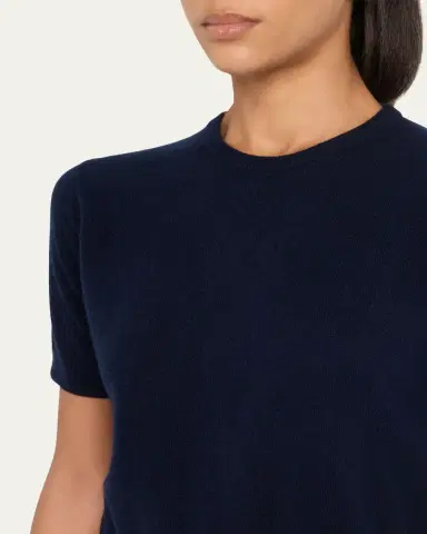 Jil Sander Wool-Cashmere Knit Short-Sleeve T-Shirt | Thumbnail 5 Jil Sander Wool-Cashmere Knit Short-Sleeve T-Shirt | Thumbnail 5