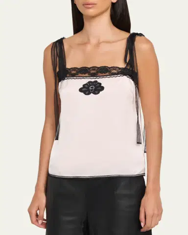 Marc Jacobs Ribbon-Strap Satin Tank Top | Thumbnail 4 Marc Jacobs Ribbon-Strap Satin Tank Top | Thumbnail 4