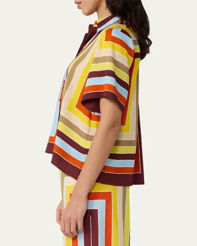 Diane von Furstenberg Alexa Striped Silk Shirt | Thumbnail 4 Diane von Furstenberg Alexa Striped Silk Shirt | Thumbnail 4