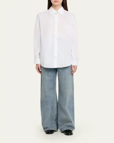Marni D-Ring Strap Cotton Poplin Button-Down Shirt | Thumbnail 2 Marni D-Ring Strap Cotton Poplin Button-Down Shirt | Thumbnail 2