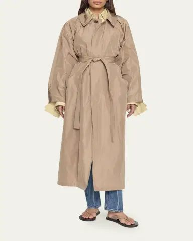 OSSOU Arma Technical Taffeta Trench Coat | Thumbnail 2 OSSOU Arma Technical Taffeta Trench Coat | Thumbnail 2