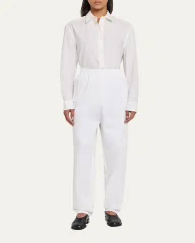 Eskandar Cotton Stretch Tapered Regular Trousers | Thumbnail 2 Eskandar Cotton Stretch Tapered Regular Trousers | Thumbnail 2