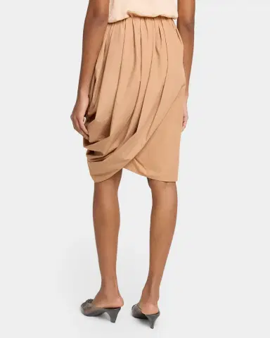 Chloé Draped Cotton Knee-Length Skirt | Thumbnail 7 Chloé Draped Cotton Knee-Length Skirt | Thumbnail 7