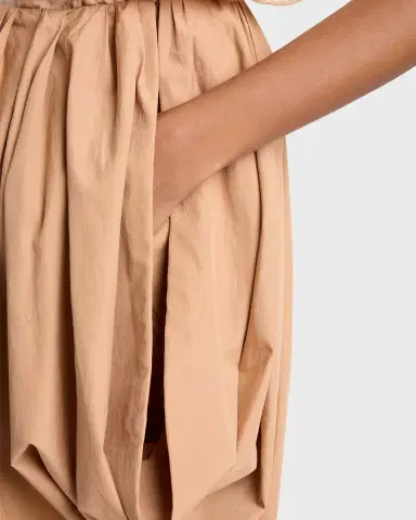 Chloé Draped Cotton Knee-Length Skirt | Thumbnail 9 Chloé Draped Cotton Knee-Length Skirt | Thumbnail 9