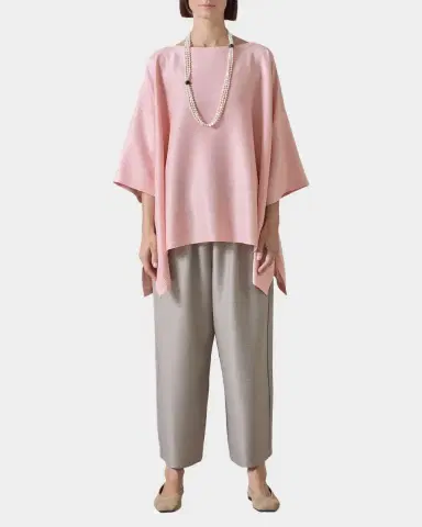 Eskandar Midweight Silk Plissé DPS Scoop Neck Top - Mid Plus Length | Thumbnail 5 Eskandar Midweight Silk Plissé DPS Scoop Neck Top - Mid Plus Length | Thumbnail 5