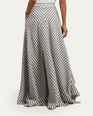 Ralph Lauren Collection Shamus Striped Linen Maxi Skirt | Thumbnail 3 Ralph Lauren Collection Shamus Striped Linen Maxi Skirt | Thumbnail 3