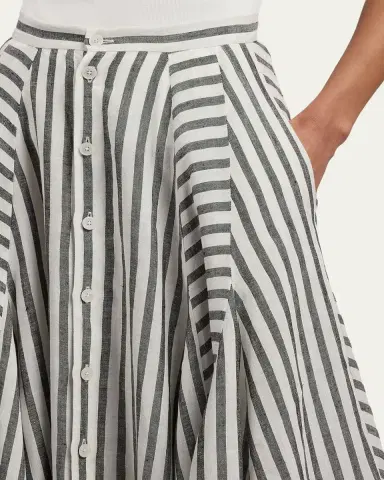 Ralph Lauren Collection Shamus Striped Linen Maxi Skirt | Thumbnail 5 Ralph Lauren Collection Shamus Striped Linen Maxi Skirt | Thumbnail 5