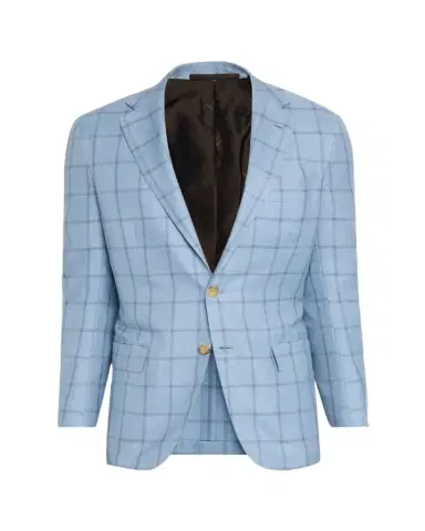Kiton Men's Windowpane Check Cashmere Sport Coat | Thumbnail 1 Kiton Men's Windowpane Check Cashmere Sport Coat | Thumbnail 1