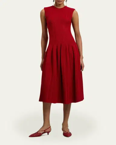Ralph Lauren Collection Jeena Embroidered Silk-Blend Day Dress | Thumbnail 2 Ralph Lauren Collection Jeena Embroidered Silk-Blend Day Dress | Thumbnail 2