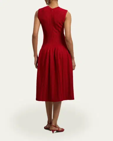 Ralph Lauren Collection Jeena Embroidered Silk-Blend Day Dress | Thumbnail 3 Ralph Lauren Collection Jeena Embroidered Silk-Blend Day Dress | Thumbnail 3
