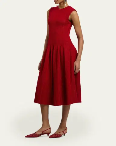 Ralph Lauren Collection Jeena Embroidered Silk-Blend Day Dress | Thumbnail 4 Ralph Lauren Collection Jeena Embroidered Silk-Blend Day Dress | Thumbnail 4