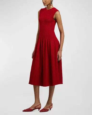 Ralph Lauren Collection Jeena Embroidered Silk-Blend Day Dress | Thumbnail 8 Ralph Lauren Collection Jeena Embroidered Silk-Blend Day Dress | Thumbnail 8