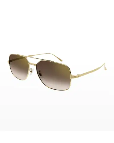 Cartier Rectangle Metal Aviator Sunglasses | Thumbnail 2 Cartier Rectangle Metal Aviator Sunglasses | Thumbnail 2