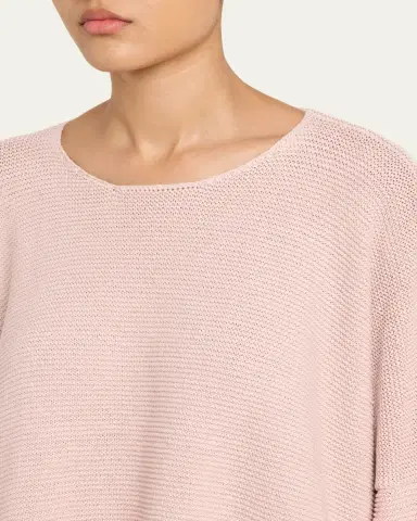 Eskandar Linen-Cotton Bateau Neck Sweater - Mid Plus Length | Thumbnail 5 Eskandar Linen-Cotton Bateau Neck Sweater - Mid Plus Length | Thumbnail 5